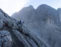 Riding where others climb: Kilian Bron in the Dolomites.