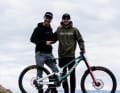 Seven-time world champion Fabien Barel (left) is regarded as a great mentor to the gravity riders in the Canyon team. As Frenchmen, the two are likely to get on well in the truest sense of the word anyway.