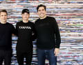 Mathieu van der Poel at the signing of the contract on 18 March in Koblenz. There he met with Canyon CEO Nicholas de Ros Wallace and the CEO of Belgian investor GBL, Ian Gallienne.