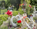 Pilgrimage site for fans: the grave of Austrian pop star Falco at Vienna's Central Cemetery.