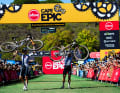 Luca Schwarzbauer und Sam Gaze holten drei Etappensiege beim Cape Epic 2026 auf dem Prototypen des Canyon Lux World Cup.