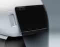 The visor can be raised and lowered automatically in response to a voice command from the driver – and is cleaned at the same time.