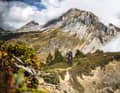 The Grand Chavalard (2899 m) towers over the Rhône valley and the small wine-growing community of Fully in the Swiss canton of Valais. Brave people have draped the Portail de Fully super trail around its steep flanks.