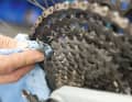 Clean the sprocket: Chain oil, forest floor and dust form a black abrasive paste that clogs everything, worsens the shifting quality and promotes wear. Clean the sprocket thoroughly once with a degreaser and cloth or brush.
