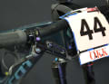 Details: Purple anodised screws on the level brake