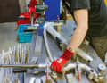 A tap with the rubber mallet and the top tube fits.