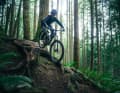 The trail bike is equipped with sufficient suspension travel to overcome even the toughest terrain.