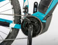 The Yamaha drivetrain on the Haibike allows two chainrings to be fitted. However, if the cassette is selected appropriately, one chainring is completely sufficient in our opinion. This reduces the shifting effort, eliminates the need for a front derailleur and shift lever and reduces the risk of shifting problems.