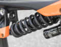 The steel spring damper is designed to provide a maximum of 170 millimetres of suspension travel and ensure a fine response.