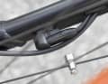 The speed sensor is classically located on the inside of the chainstay.