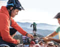 Short coffee break with a view from the summit of Monte Carmo.