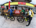 Biker stronghold Neukirchen am Großvenediger - a kebab for breakfast.