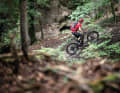 Up! Plenty of rear suspension travel combined with plenty of motor power makes the E-Enduros very good climbers. All seven bikes in the test had plenty of traction.