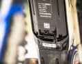 Haibike does not need an external charging port. The plug on the battery itself is easy to reach as soon as the cover is removed. This means that the battery can also be charged on the bike.