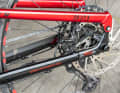 You have to look closely. Only the discreet lettering on the seat stay reveals the new bike with mixed wheels.