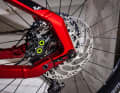 Magura's powerful MT7 paired with a 203-millimetre brake disc should bring the bike to a safe stop even on long descents.