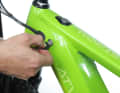The battery is secured with a lock.