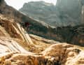 Little boys in big mountains: the Canadian freeride heroes played "Who can find the coolest lines". "This time Tippie won with this rock slab halfway up the Marmolada. What a mountain!" says Wade Simmons.