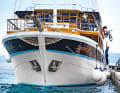 Admittedly: It looks pretty decadent, but also pretty damn cool - our ship is a shuttle, hotel and chill-out area all in one.


