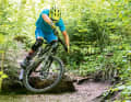 It's about to go klonk - even on the Mini-MiniDrop. Freeride inserts become orthopaedic border crossings with a hardtail.