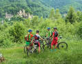 Which trail next? There are several downhill options around the ruins of Isenburg Castle.