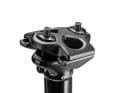 The seat clamp is designed to be flat and also accommodates oval carbon frames.
