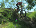 A test of courage at the side of the road. Even on his hardtail, Frank keeps going over every bump.