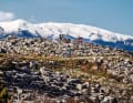 Der schneebedeckte Olymp im November