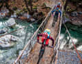 Julia Hofmann, Mario Lenzen and Holger Feist out and about in the Olympic National Park. The last rainy spell has filled the riverbeds that dried out in the summer.