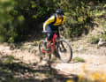 The shock pumps a little when pedalling out of the saddle, but the rear remains surprisingly quiet when seated and still offers good traction.