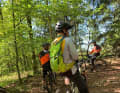 At the start of the stage, the guys from bike-components took me over their home trails.