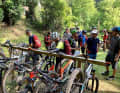 Finally at the finish: The first part of the #DeutschlandTrail ended in style with the "Bergfest" in Bad Orb.