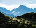 Matterhorn, Monte Rosa, Grand Combin - these are just the most striking peaks. In Valais, 41 four-thousand-metre peaks await: freeriders Ludo May and Stephen Matthiews take a short break in front of the summit backdrop of Verbier.

  