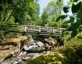 The Wolfsschlucht gorge was formed by lava, today the small Kyll flows here.