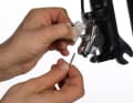 Replace the pads and do not forget the locking pin.