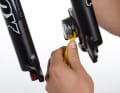After removing the wheel, push the pads all the way back with a sturdy tyre lever.