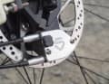 The gearshift mechanism is located on the hub