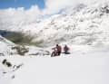 Early July and snow on the Chaschauna Pass. A real endurance test.