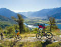 Stony paths, painstakingly beaten into the ground by hand. With a view of the Valtellina.