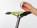1. use a plumb bob and template to determine the re-seat.
