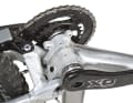The 301 frame has many innovative details such as a thru-axle, integrated chain guide and three rear wheel travels.