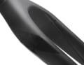 A fine channel on the inside of the left fork leg guides the brake line.