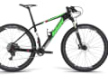 The green Spektro is a little more civilised. The front suspension is a Rock Shox 30 Gold, but the Srams X1 groupset is still very high quality.