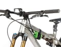 On the frame If the light is mounted on the handlebars, the front triangle of the frame is a good place for the battery. Position the cable so that it does not wobble or restrict the steering angle.