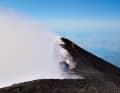 The reason why there is no permanent altitude data for Etna is that the crater rims often collapse.
