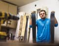 Markus Irschara, known as Makke, was dissatisfied with the shop's range, so he now builds his own skis with his friends. In summer, however, his passion is of course mountain biking.