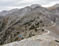 The Olympus massif is 20 by 30 kilometres in size. The only peak that can be reached by bike is the 2911 metre high Skolio.