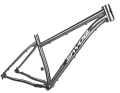 Schöner Rahmen aus edlem Material: Skyde Titan-Hardtail für den Aufbau mit 29-Zoll-Rädern und Federgabeln mit bis zu 140 Millimetern Federweg. Hier mit polierter Oberfläche.