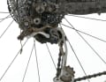 A practical feature of the new "Shadow" rear derailleur, which is 18 mm narrower at the derailleur hanger, is that you can finally lay the bike on both sides without risking a bent derailleur hanger.