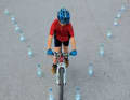BALANCE

Build a bottle V on sloping ground. First try to hit the exit. Then swing between the outer lines before passing through.